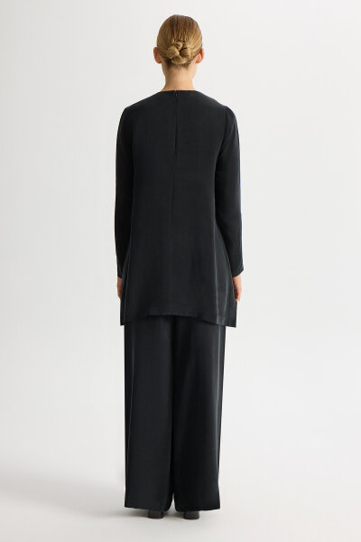 Cupro Tunic with Knitted Tikkat Front - 2