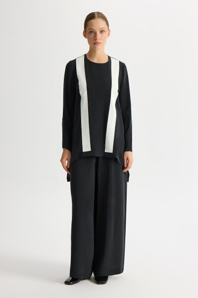 Cupro Tunic with Knitted Tikkat Front - 3