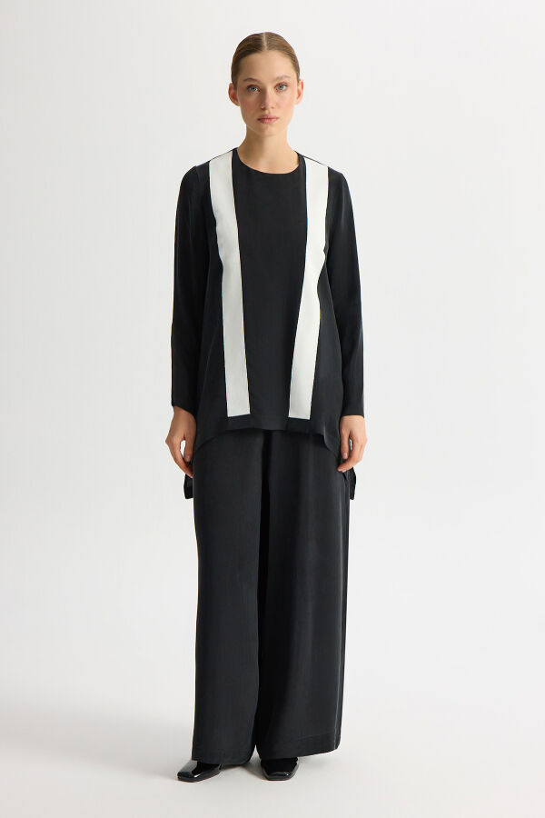 Cupro Tunic with Knitted Tikkat Front - 3