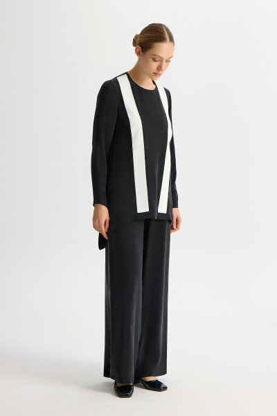 Cupro Tunic with Knitted Tikkat Front - 4