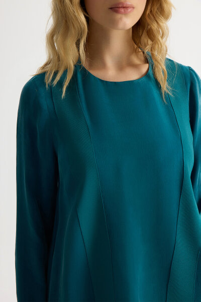 Cupro Tunic with Knitted Tikkat Front - 3