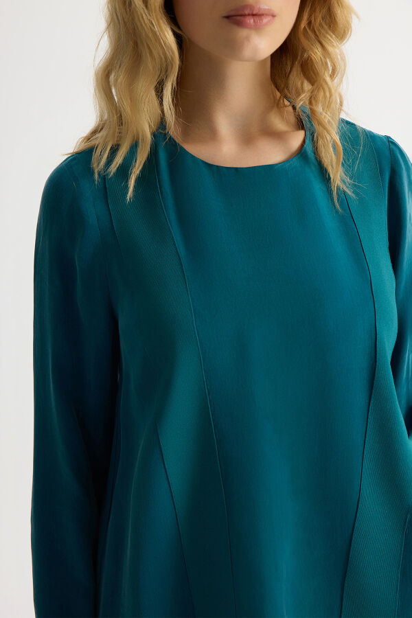 Cupro Tunic with Knitted Tikkat Front - 3