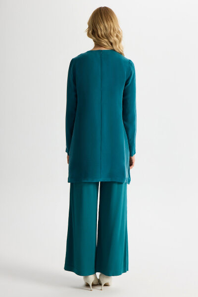 Cupro Tunic with Knitted Tikkat Front - 4