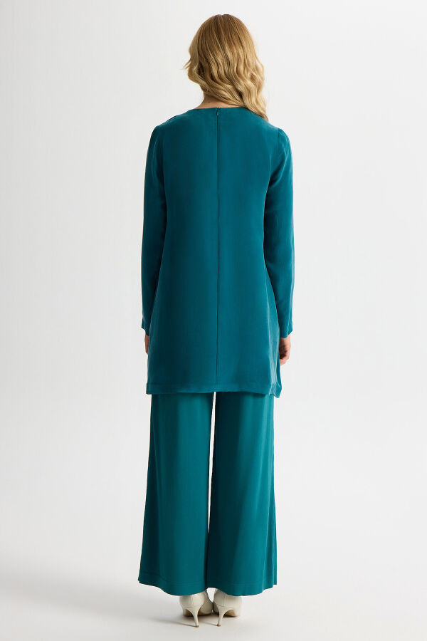 Cupro Tunic with Knitted Tikkat Front - 4