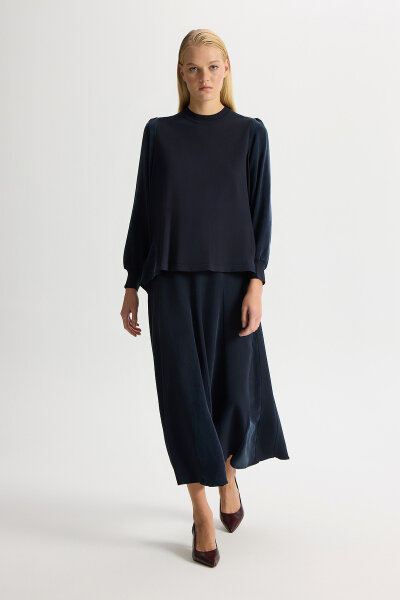 A-Line Cut Elastic Ankle Tunic - 3