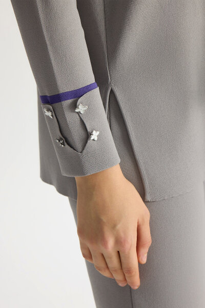 Knitted Tunic with Ankle Accessory - 2