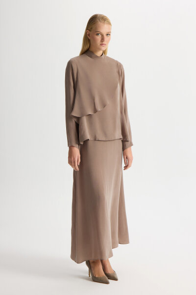 Cupro Tunic with Movable Front 