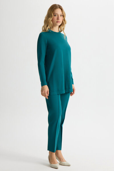 Skinny Leg Basic Knitwear Trousers - MISS DALIDA (1)