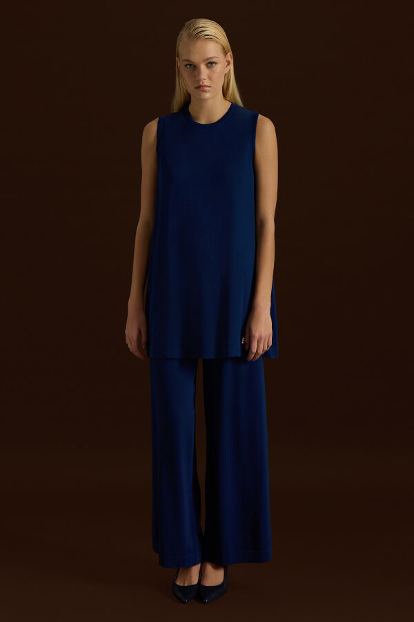 Bol Paça Basic Triko Pantolon Dark Navy - 2