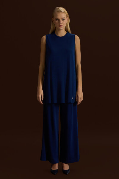 Wide Leg Basic Knitwear Trousers - MISS DALIDA