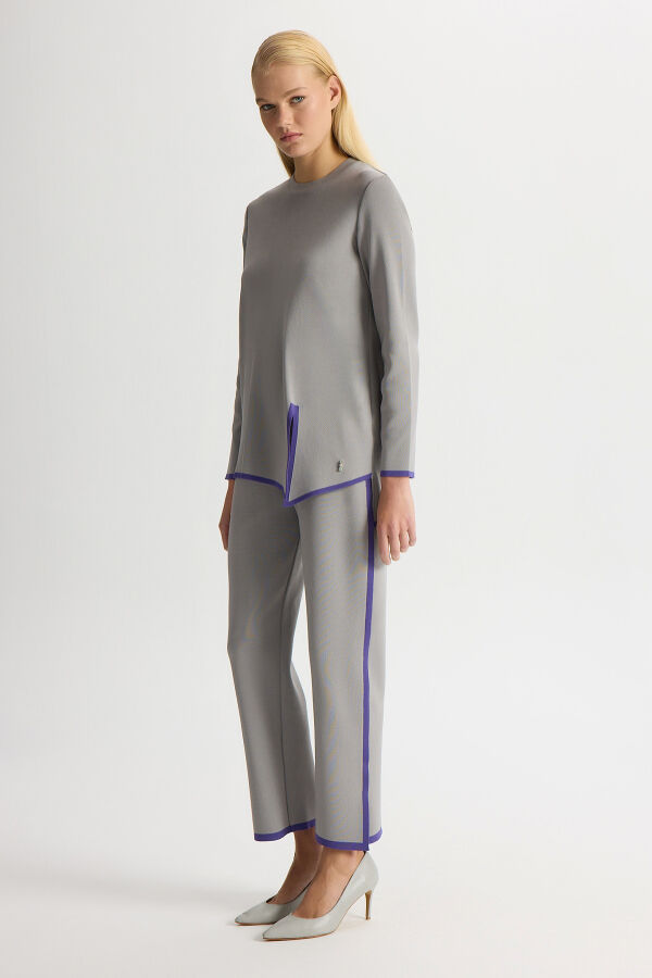 Stripe Detailed Knit Trousers - 2