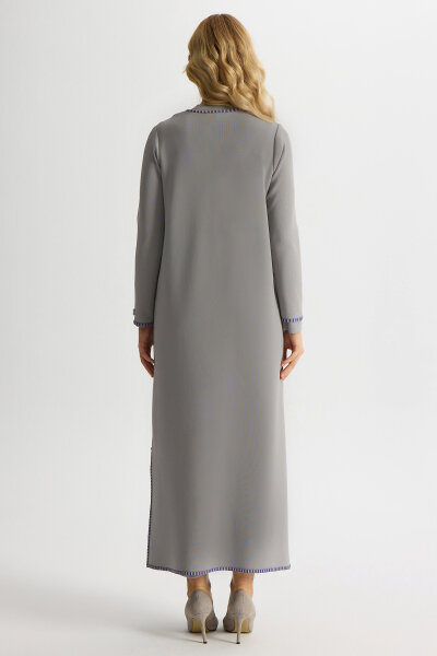 Plain Color Knitwear Trousers with Ticktock Detail - 4