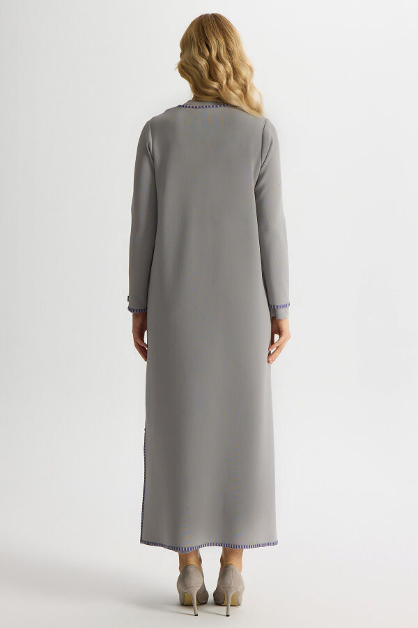 Plain Color Knitwear Trousers with Ticktock Detail - 4