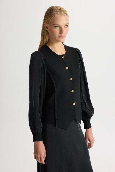 Temiz Kesim Şık Ceket Siyah - 1