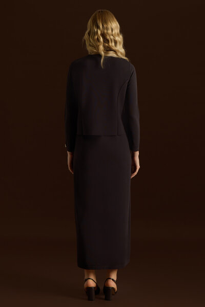 Temiz Kesim Triko Yelek Kahverengi - 5