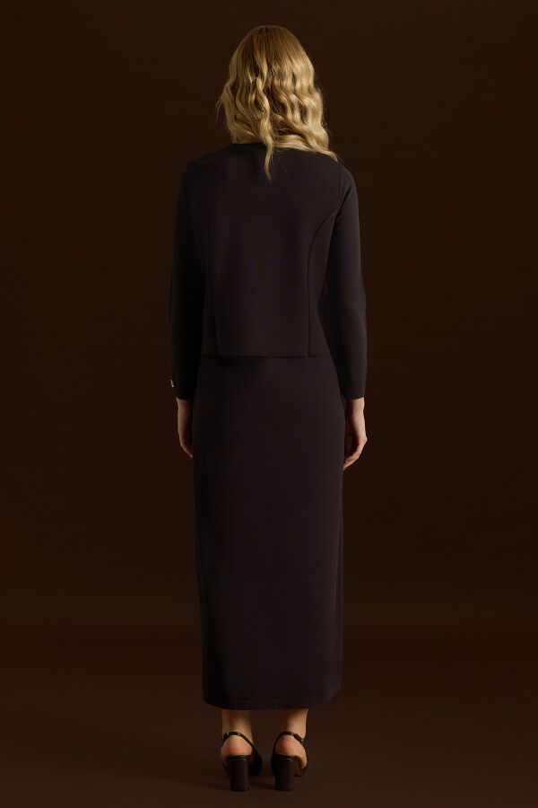 Temiz Kesim Triko Yelek Kahverengi - 5