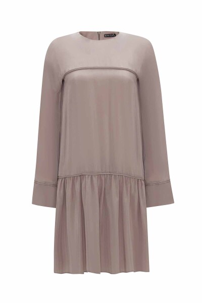 Tiktak Detailed Relaxed Cut Cupro Tunic - 1