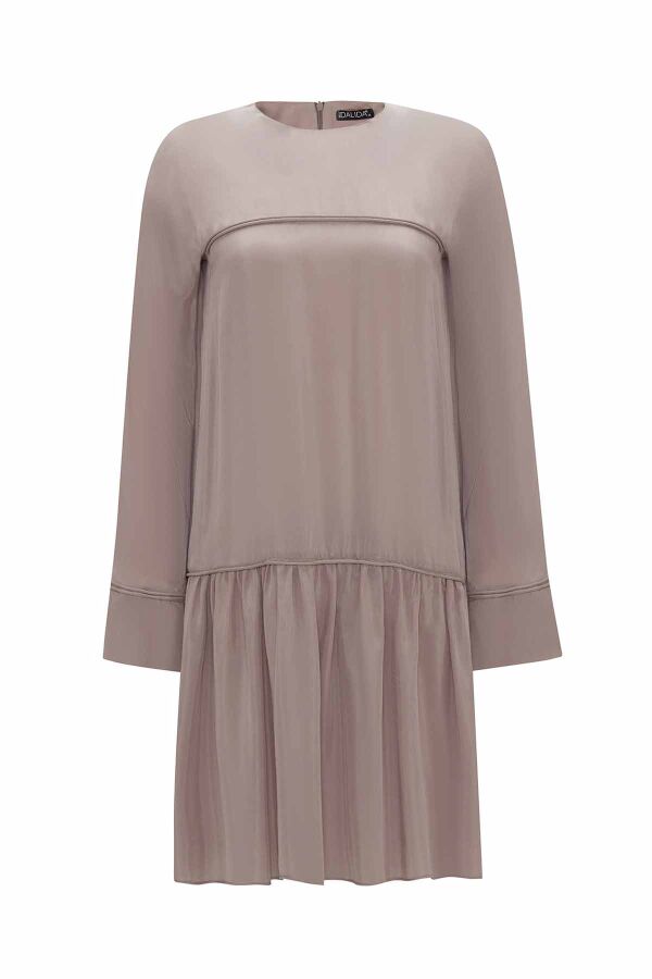 Tiktak Detailed Relaxed Cut Cupro Tunic - 1