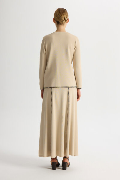 Knit Skirt with Tiktok Detail - 3