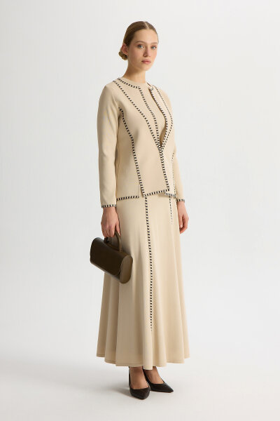 Titak Detaylı Temiz Kesim Takım Bej - 4