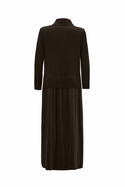 T26K-4007 Triko - Cupro Elbise DARDO-TAUPE - MISS DALIDA (1)
