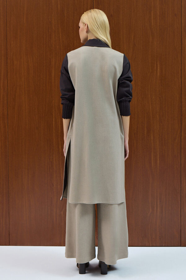 Triko Detaylı Denim Spor Kap Stone - 4