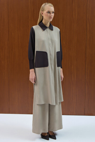 Triko Detaylı Denim Spor Kap Stone - MISS DALIDA