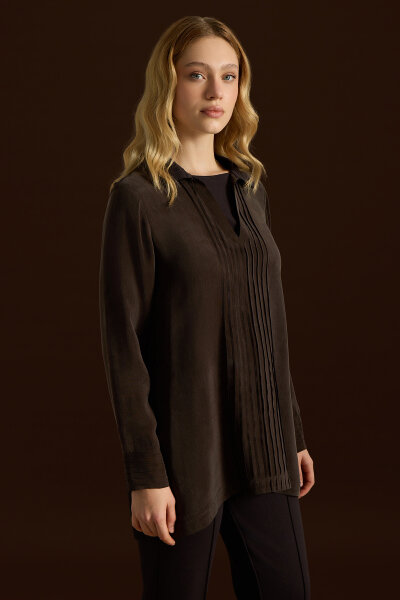 Knitted Collared Cupro Tunic 