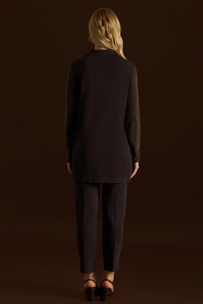 Knitted Collared Cupro Tunic - 2