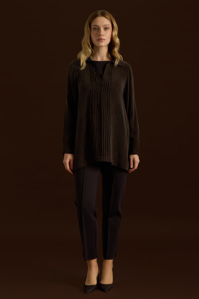 Knitted Collared Cupro Tunic - 5