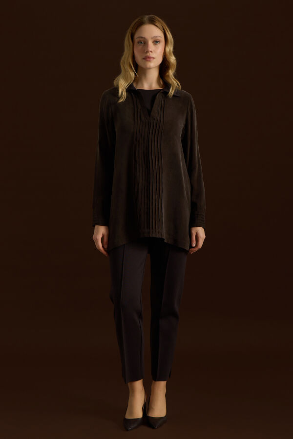 Knitted Collared Cupro Tunic - 5