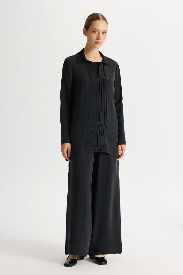 Knitted Collared Cupro Tunic - 3