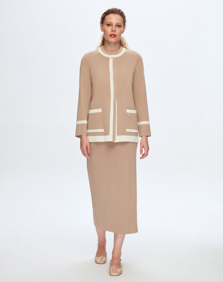 T24K-9033 Classic Cardigan with Two Pockets - 2