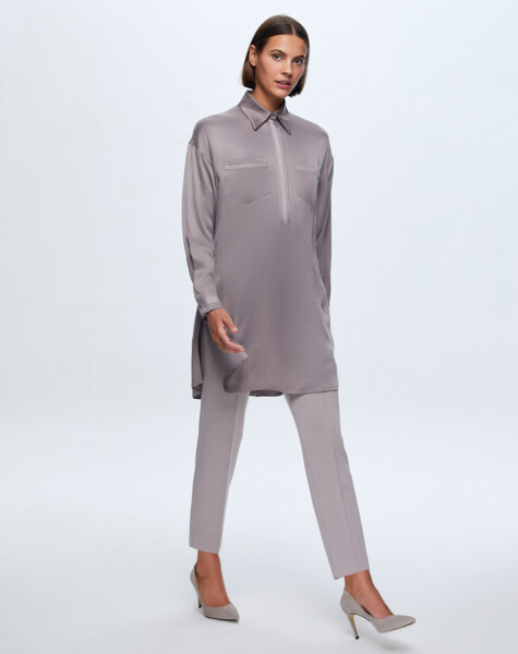 T24K-6028 Two Pocket Cupro Tunic - 3