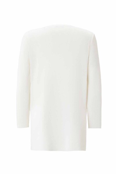 T26K-6001 Uzun Kollu Basic Triko Tunik FEDE-ECRU - 2
