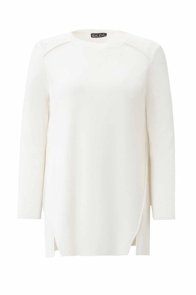 Uzun Kollu Basic Triko Ekru Tunik - MISS DALIDA