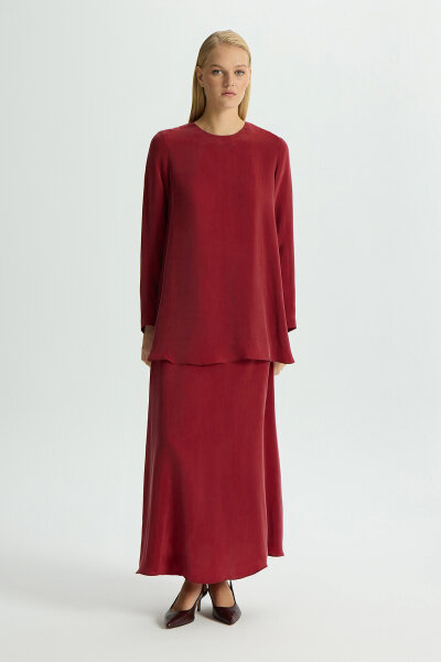 Long Sleeve Cupro Tunic 