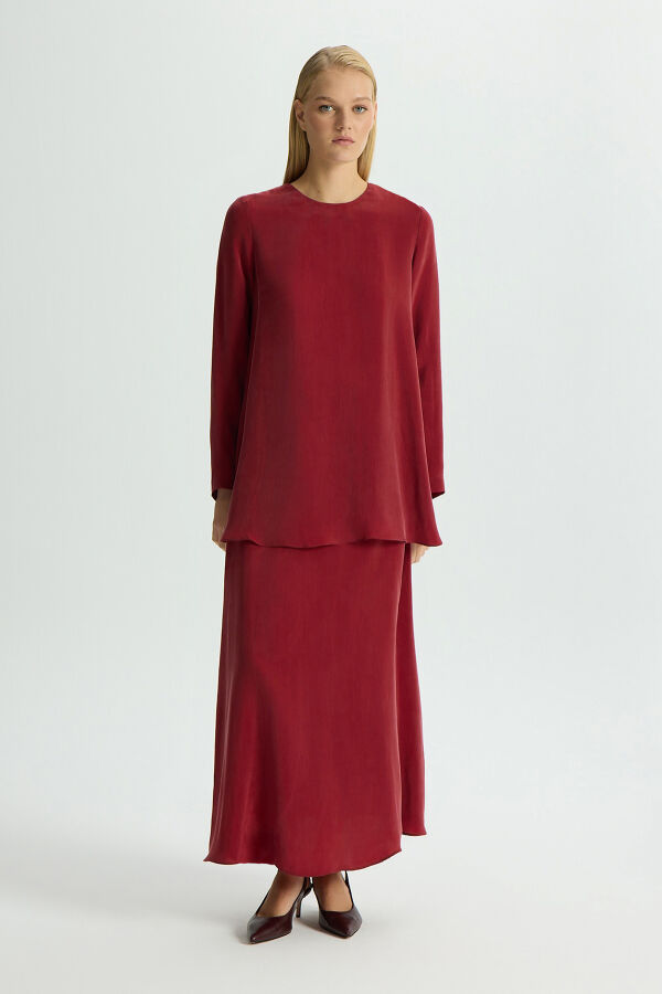 Long Sleeve Cupro Tunic - 1