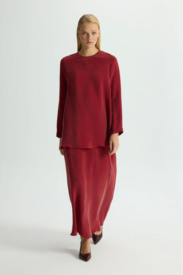 Long Sleeve Cupro Tunic - 3