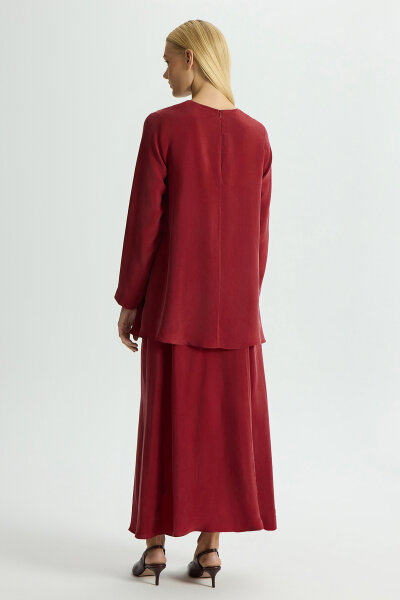 Long Sleeve Cupro Tunic - 4