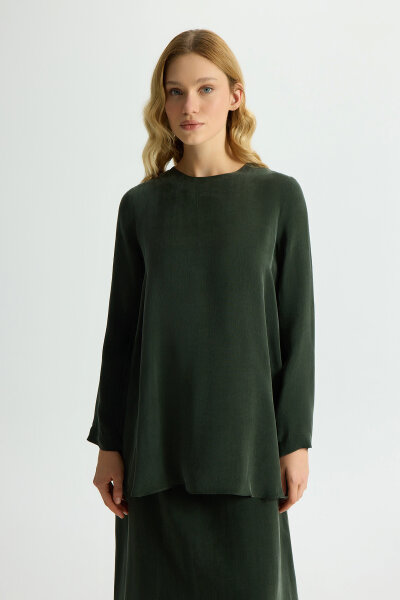 Long Sleeve Cupro Tunic 