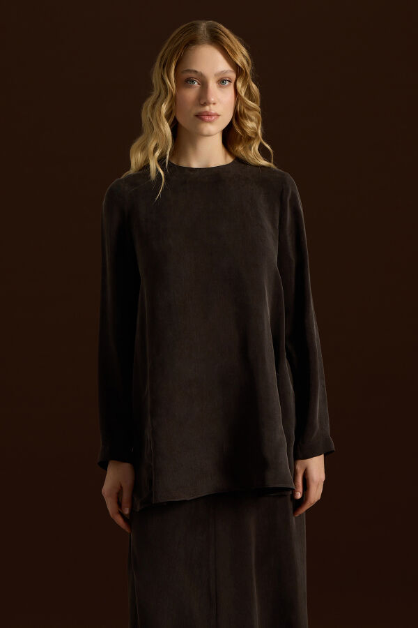 Long Sleeve Cupro Tunic - 1