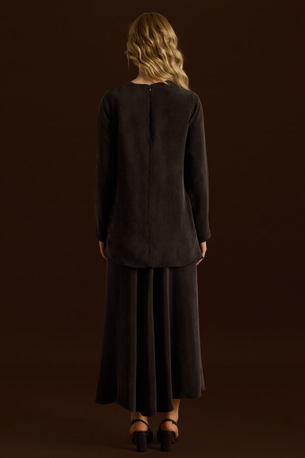 Long Sleeve Cupro Tunic - 2