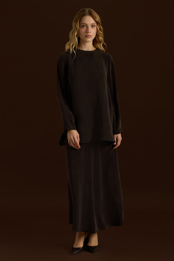 Long Sleeve Cupro Tunic - 3