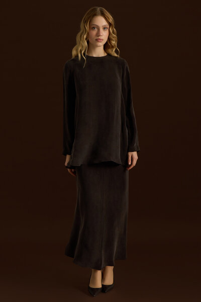 Long Sleeve Cupro Tunic - 4