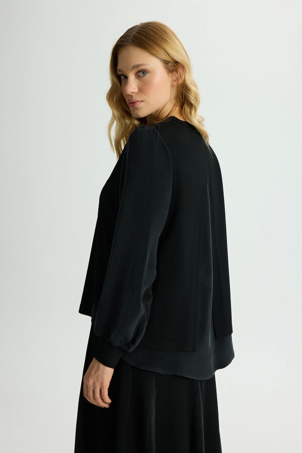 Long Sleeve Cupro Tunic - 4