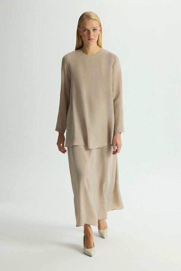 Long Sleeve Cupro Tunic - 1