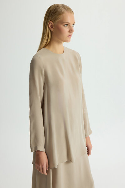 Long Sleeve Cupro Tunic - 2