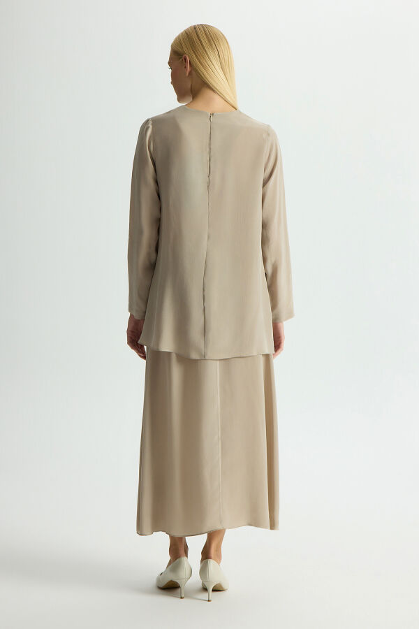 Long Sleeve Cupro Tunic - 3