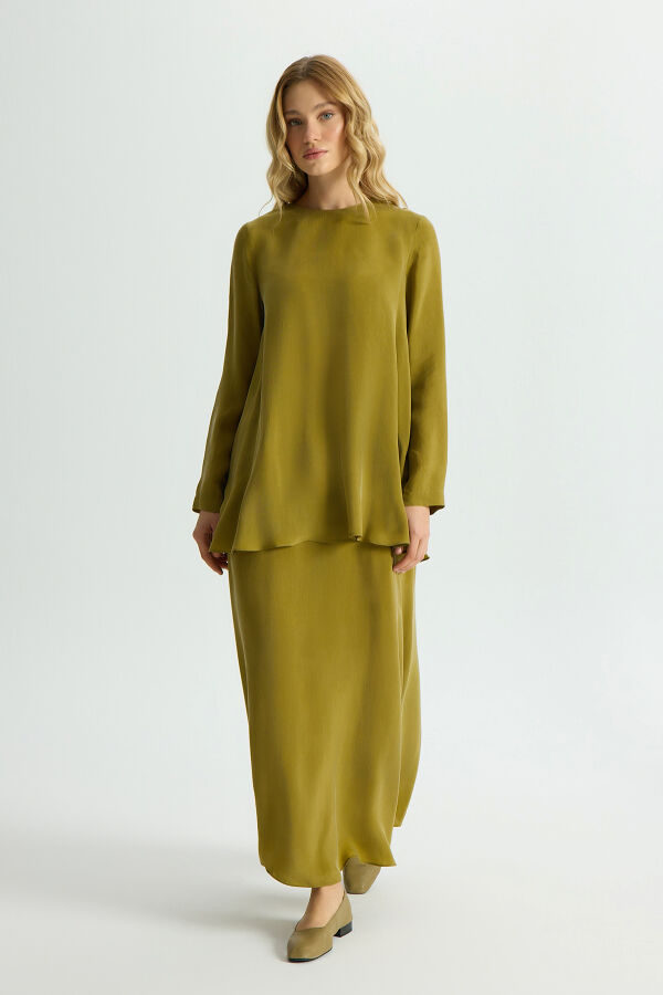 Long Sleeve Cupro Tunic - 3